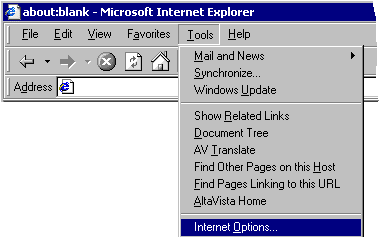   'Internet Options...'  'Tools'